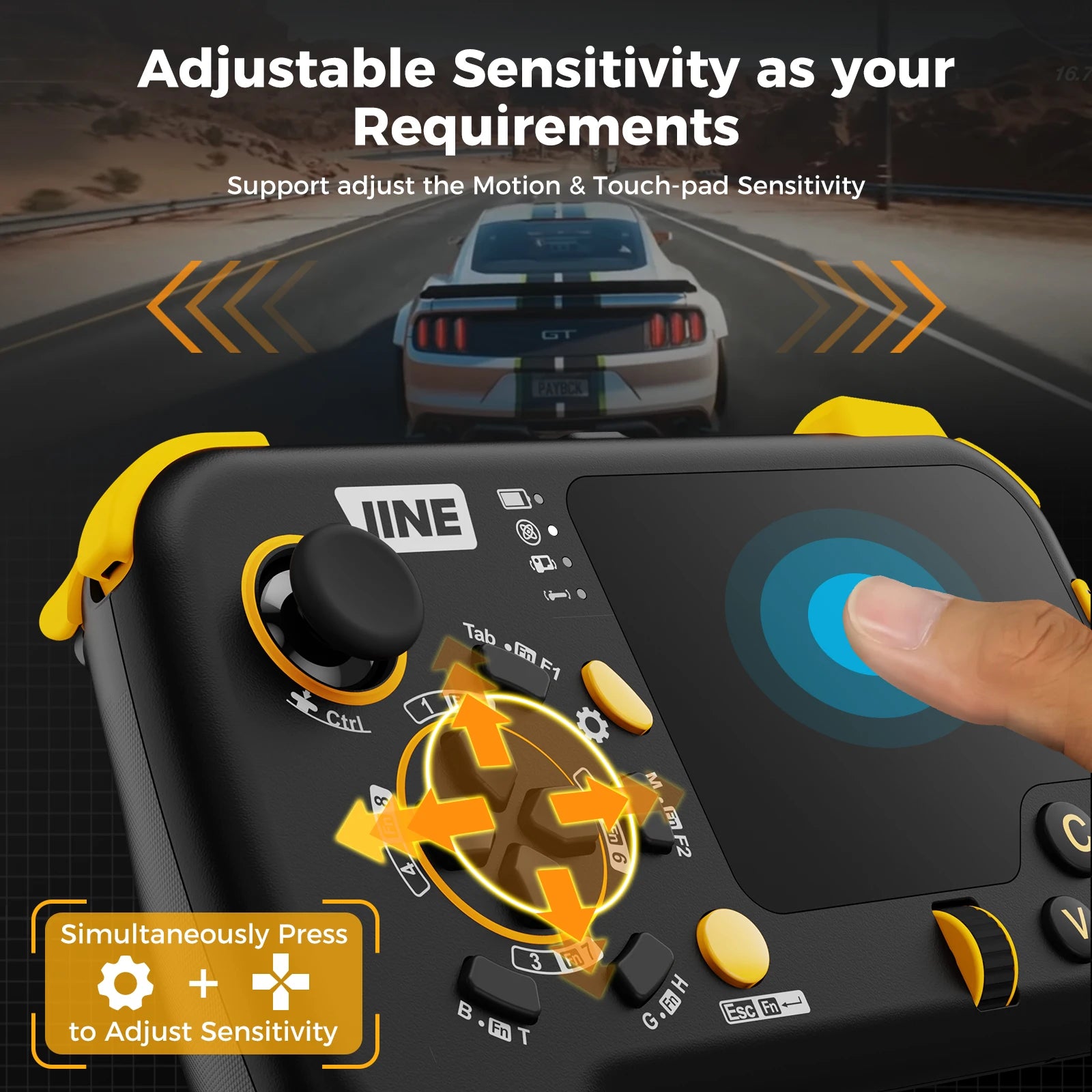 IINE Touchpad Controller | Wireless Controller with Precision Touchpad for PC and Switch