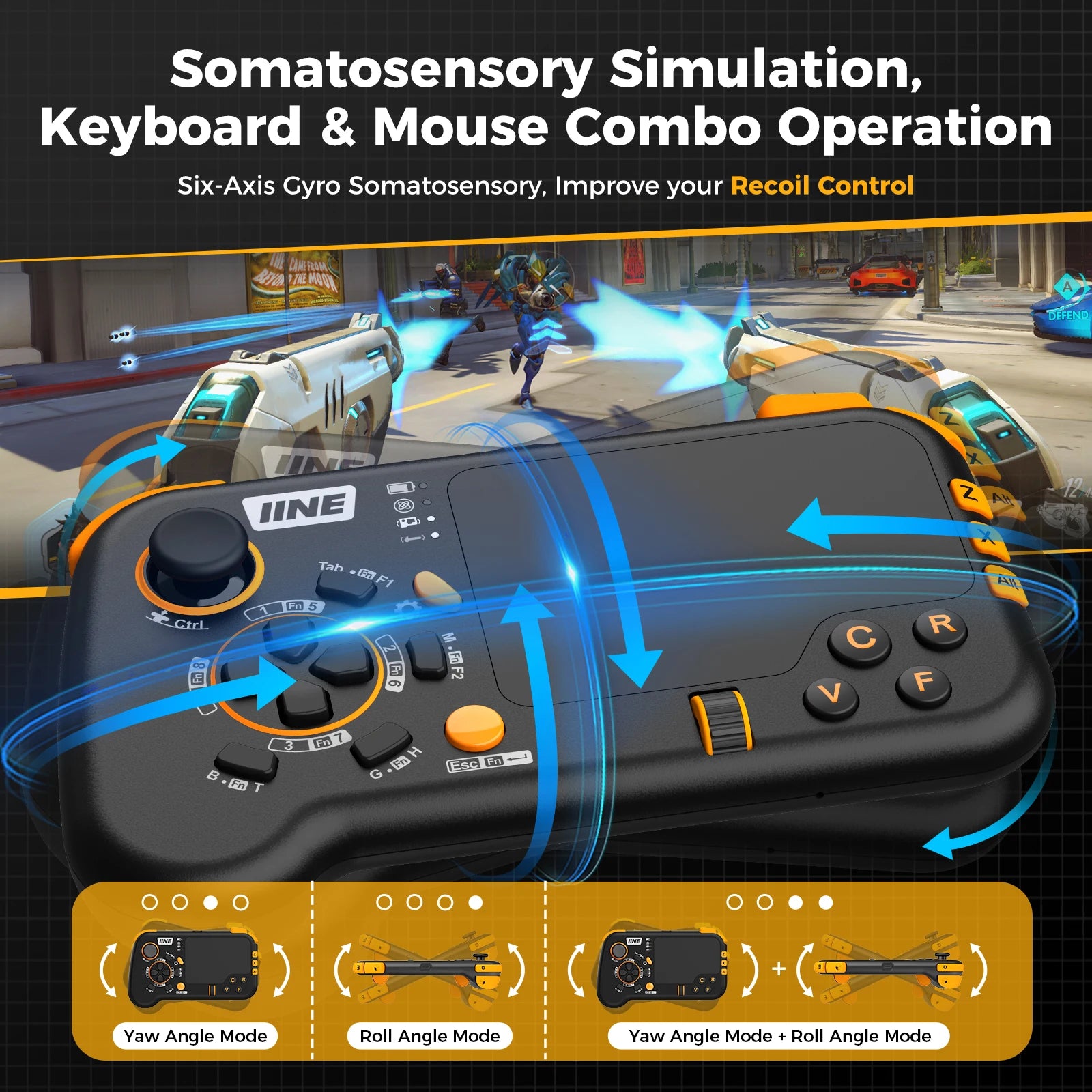 IINE Touchpad Controller | Wireless Controller with Precision Touchpad for PC and Switch