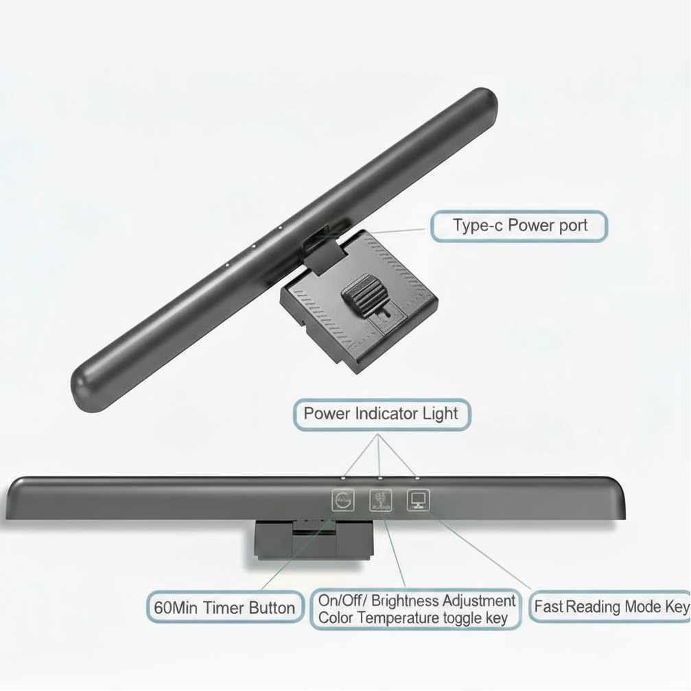 Monitor Light Bar | Anti-Glare LED Desk Lamp for Eye Comfort