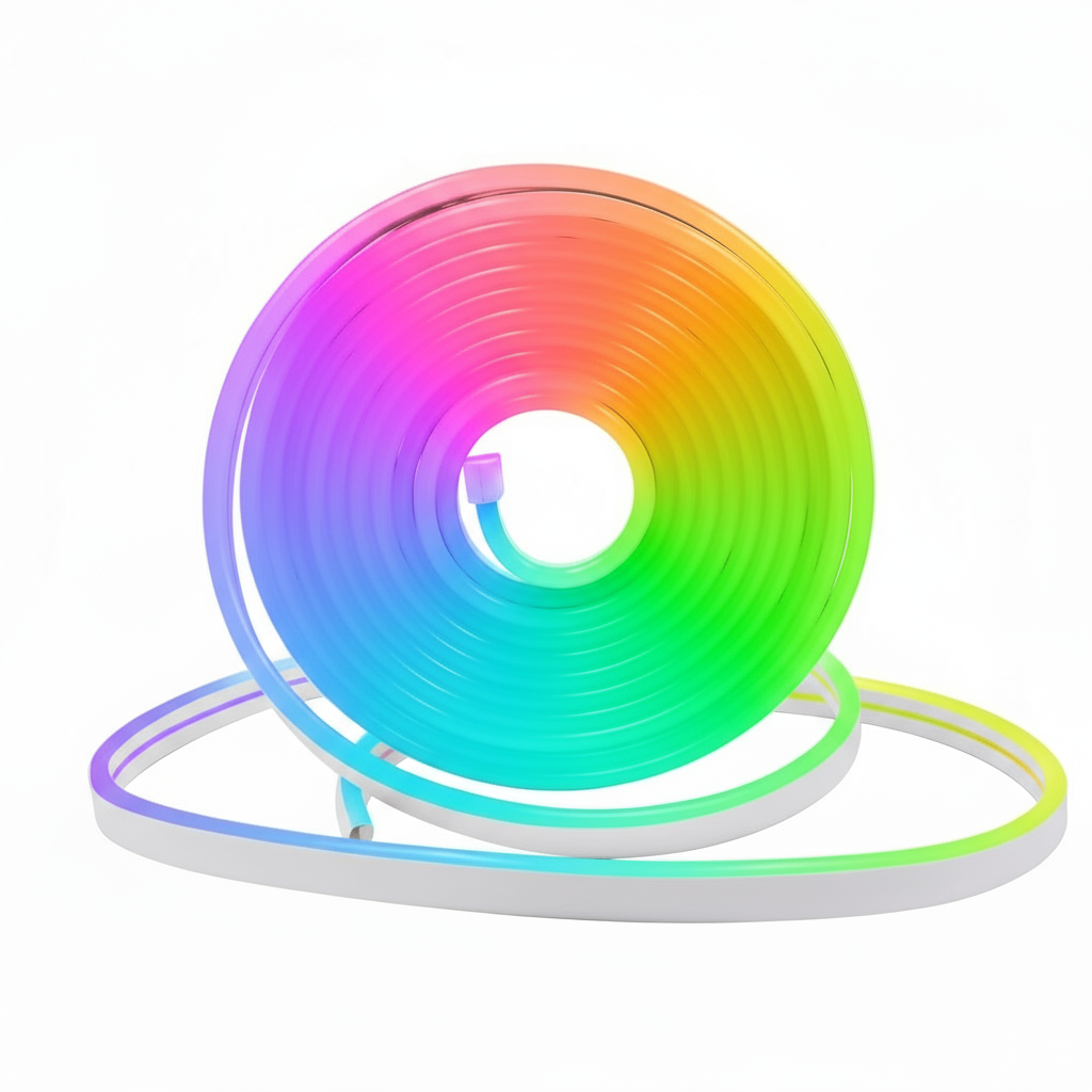 RGB LED Light Strip | Flexible Neon Flex Lighting for Desks, Rooms, and Setups