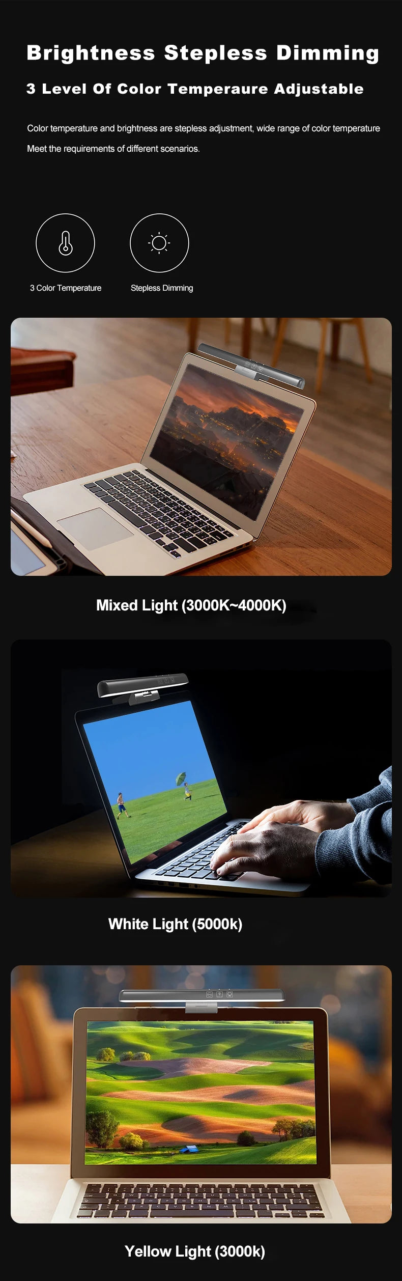 Laptop/Desktop Monitor Light Bar