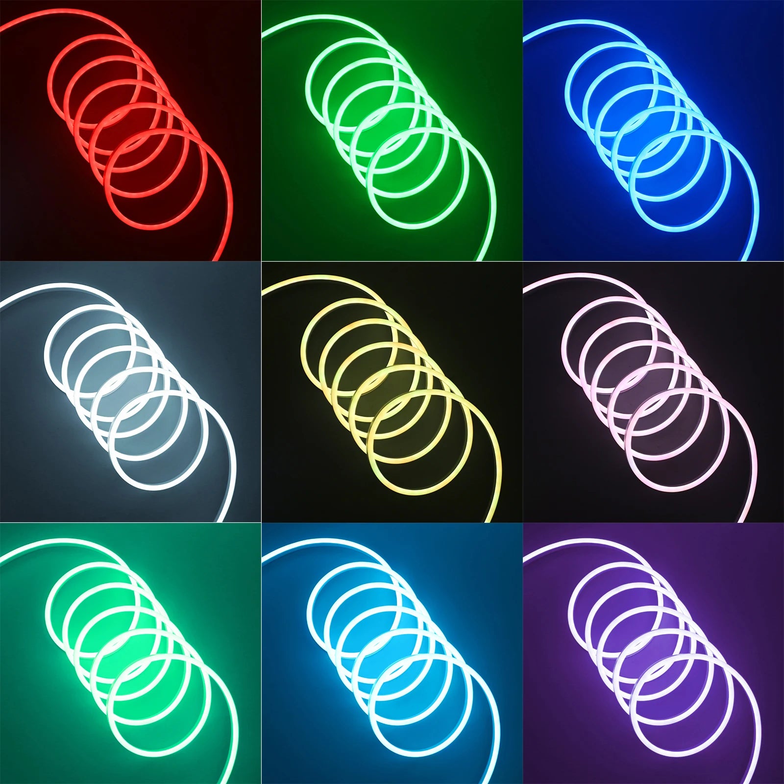 RGB LED Light Strip | Flexible Neon Flex Lighting for Desks, Rooms, and Setups
