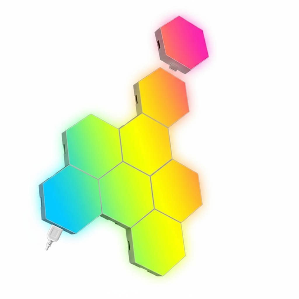 Modular Hexagon LED Light Panels | Smart RGB Wall Lights with Music Sync